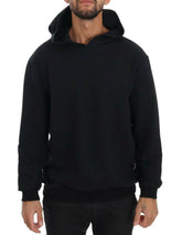 Daniele Alessandrini Black Gym Casual Hooded Cotton Sweater -   -  Daniele Alessandrini.